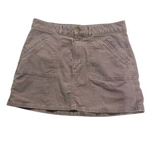 American Eagle Skirt Women 12 Purple Utility Mini Super Stretch Corduroy Casual